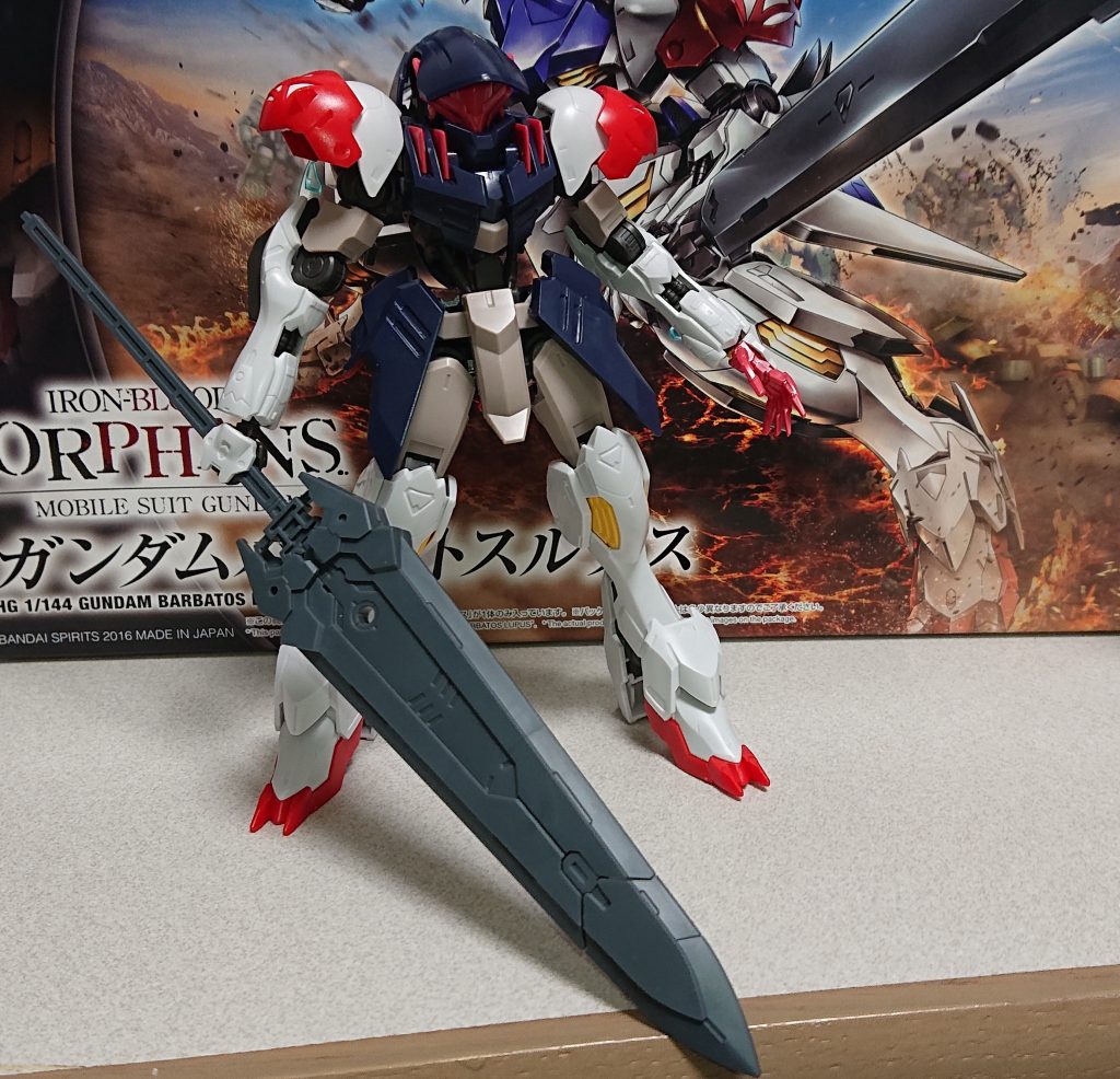 塗装前です。肩・腕・足をバルバトスルプスに組み替えてます。