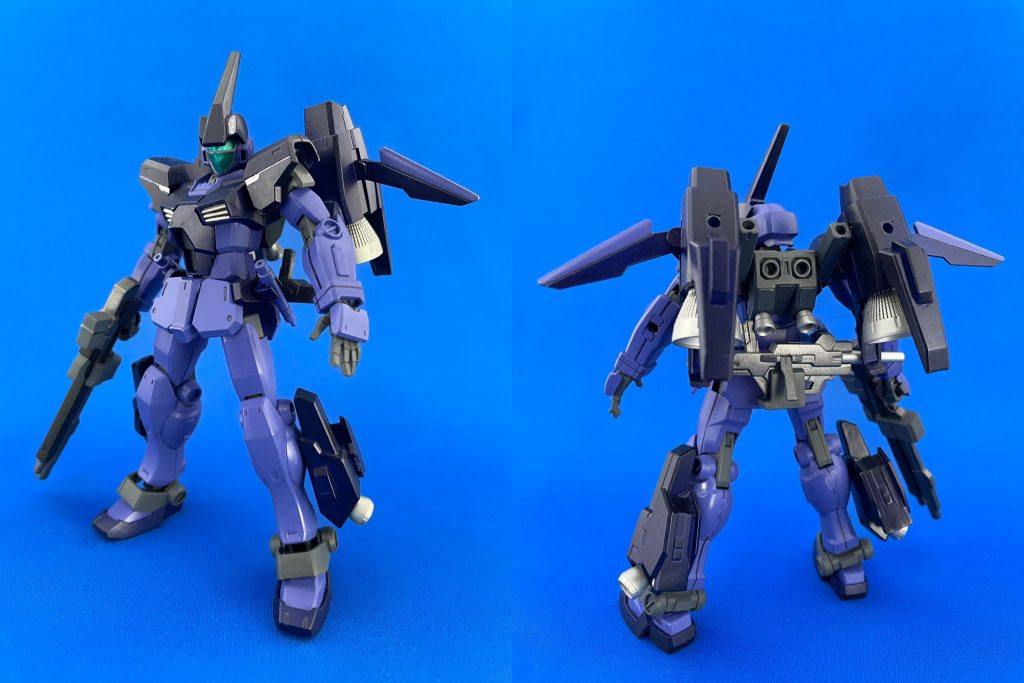 まずは過去作、GM/Bstをご紹介します。こちらは自分が初めて缶スプレー塗装にチャレンジした時のガンプラです。GM/GMをベースにユニットを追加して、高機動機をイメージして作成しました。元のGM/GMのスタイルが良すぎて微改造のわりに超かっこいい...。今回はこの機体をフルアーマー化させました。それがこちら