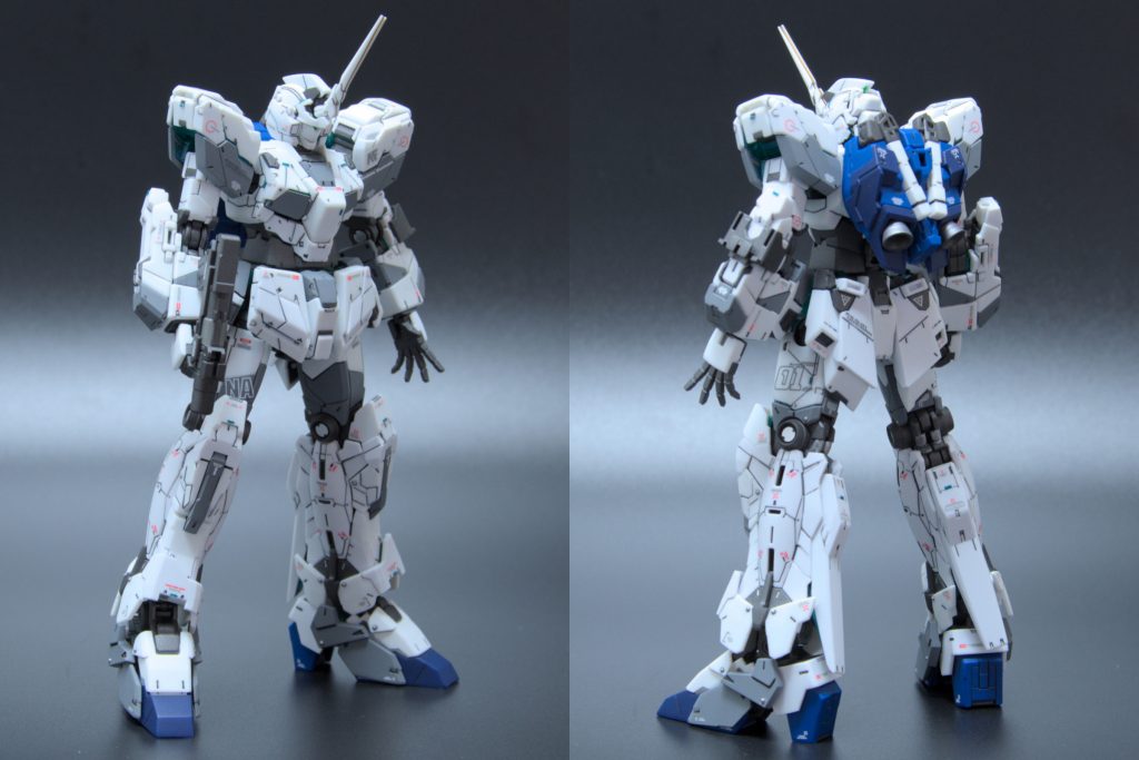 白、青パーツは基本無塗装。部分塗装を少しだけしてます。