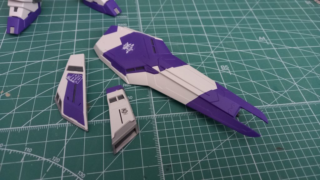 the parts that I put decals on minus the A on the shoulder