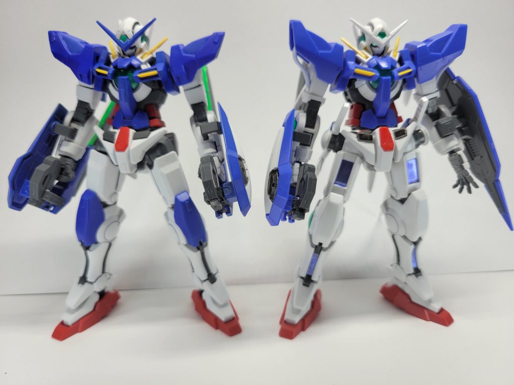 HGエクシアとの比較。