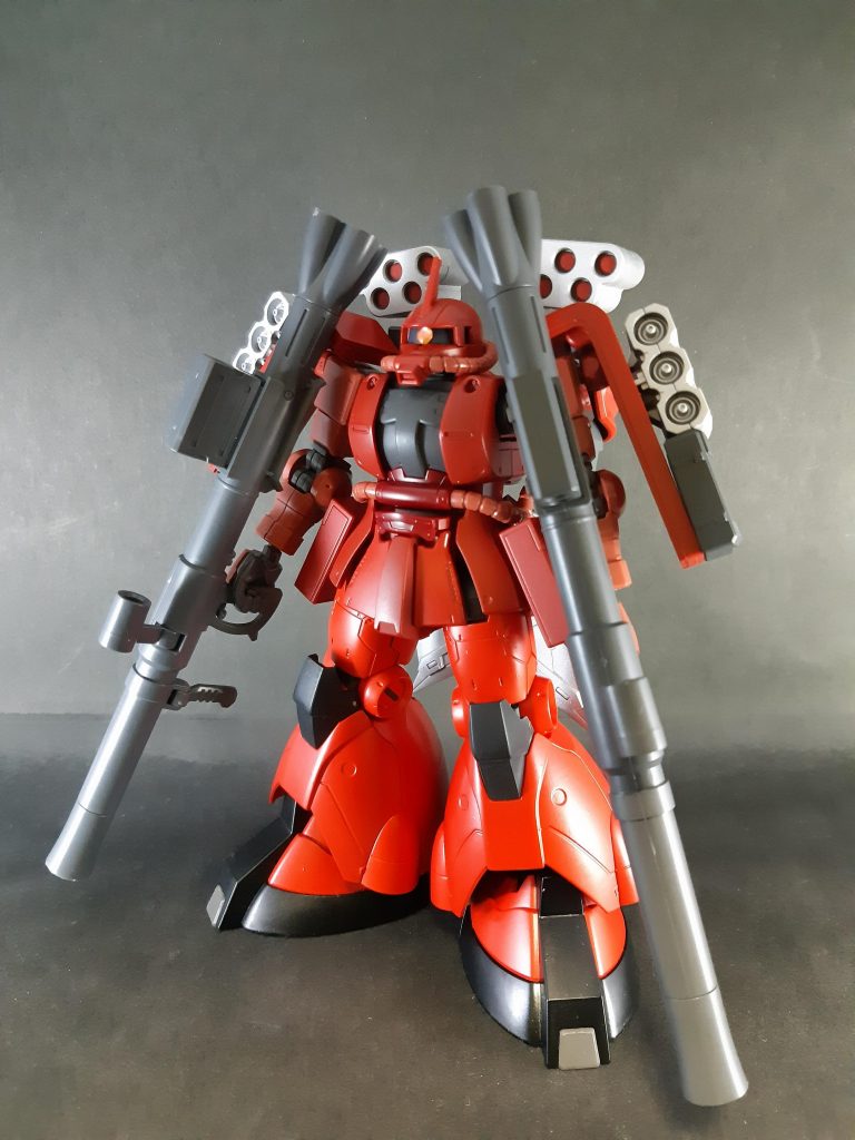 ネオジム使い過ぎでポロリが多くて、撮影が少し大変でした。以上、バリスティックザク・アームドでした。最後までご覧いただきありがとうございました。