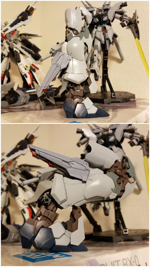 寂しくなった足首周りをバウンドドック、フルドドの接続パーツ、約3ミリの穴にMGデルタプラスのパーツを適当につけてます変な可動範囲になりましたがジャンプ力...柔軟性がかなり増したと思います