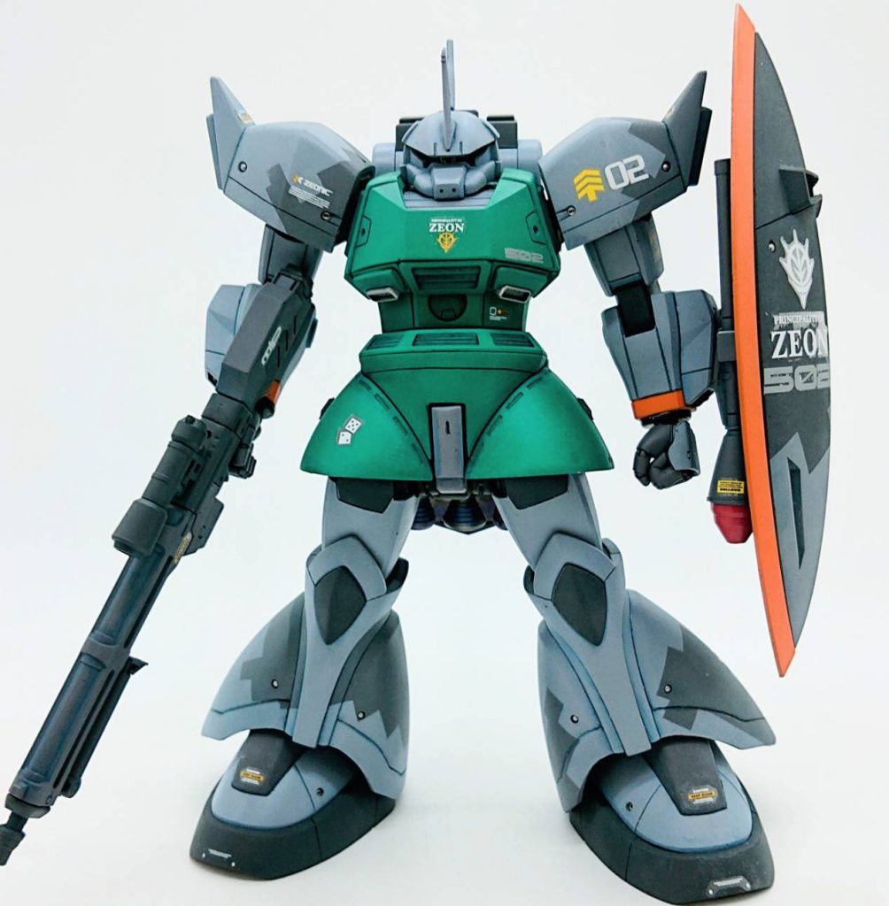 カラーリングは、パステルカラー調とスプリッター迷彩、マーキングなど、ガンダムセンチネル0079の雰囲気を意識しています、