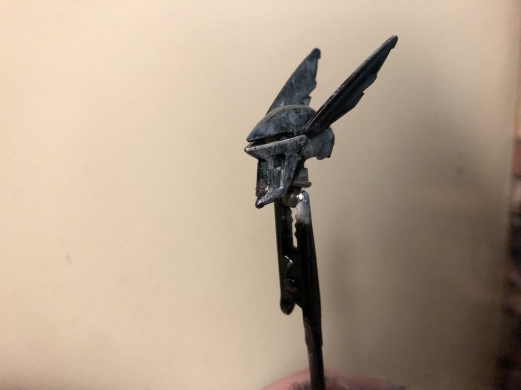 タミヤのアクリル塗料のホワイトを筆塗りドライブラシ初挑戦で楽しかった。