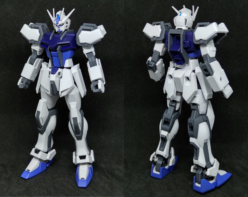 ストライクガンダム組んだのって旧HG以来じゃないかなぁ…進化が凄い。昔は胴体のグレーとか塗装だったのでキレイに処理出来なかったんですよねぇ。