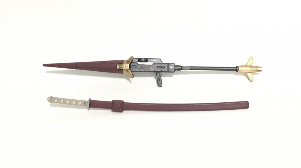 武器はショットランスと日本刀です。当初は日本刀のみの予定でしたが、洋の要素(韻踏んでる)を鑑みて、ランスも急遽作成しました。結局ランスの方がメイン武器的になりました。