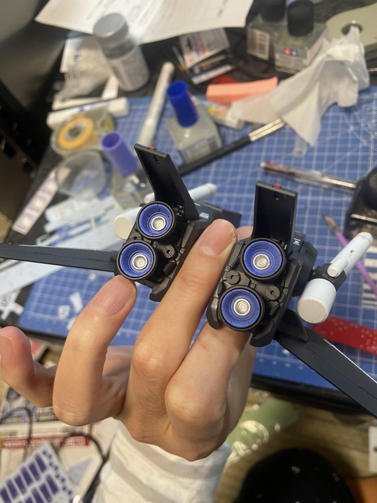 バーニア内部はシルバー塗装