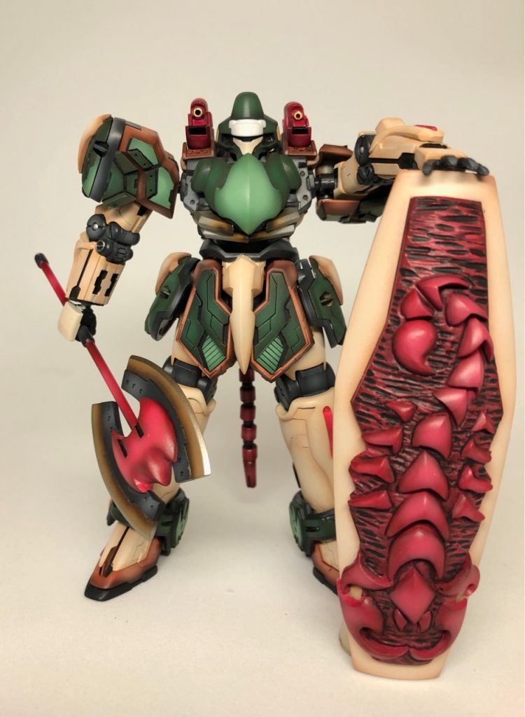 武器のアックスとサソリレリーフのシールドも製作(*^^*)