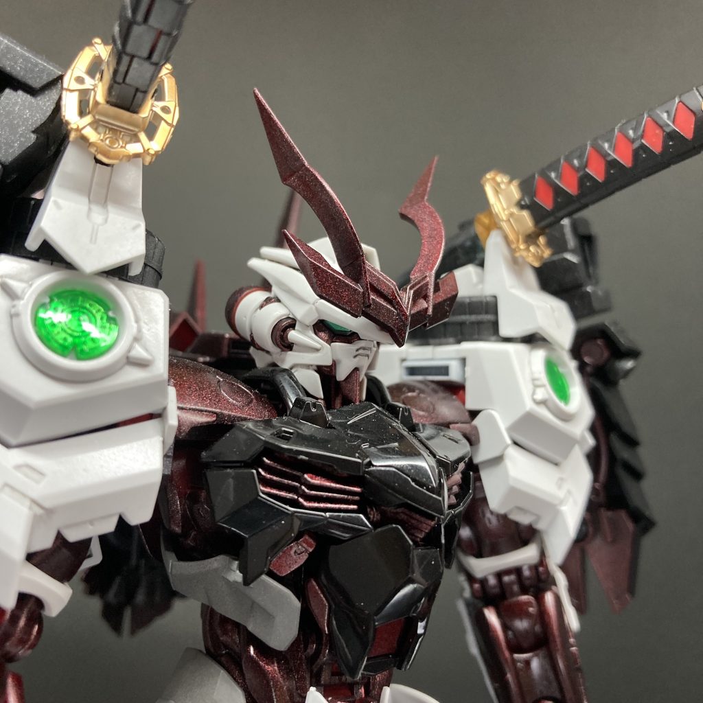 マスク部分は好みと加工が面倒だなと感じたのとで通常のアストレイのままです。