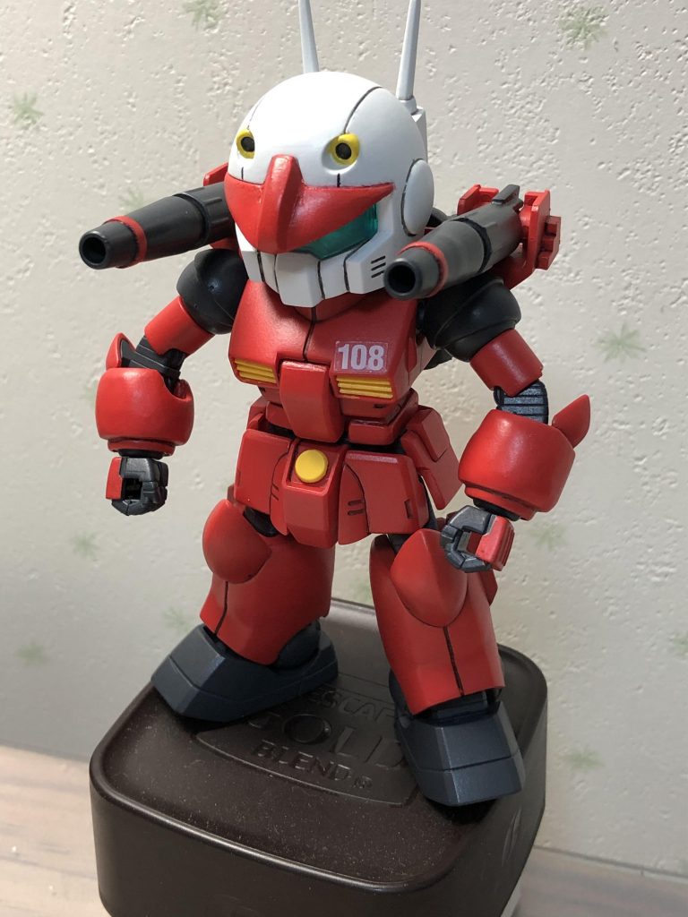 ボディが細めなので、前腕と腹部を少しボリュームアップし力強くしてみました。