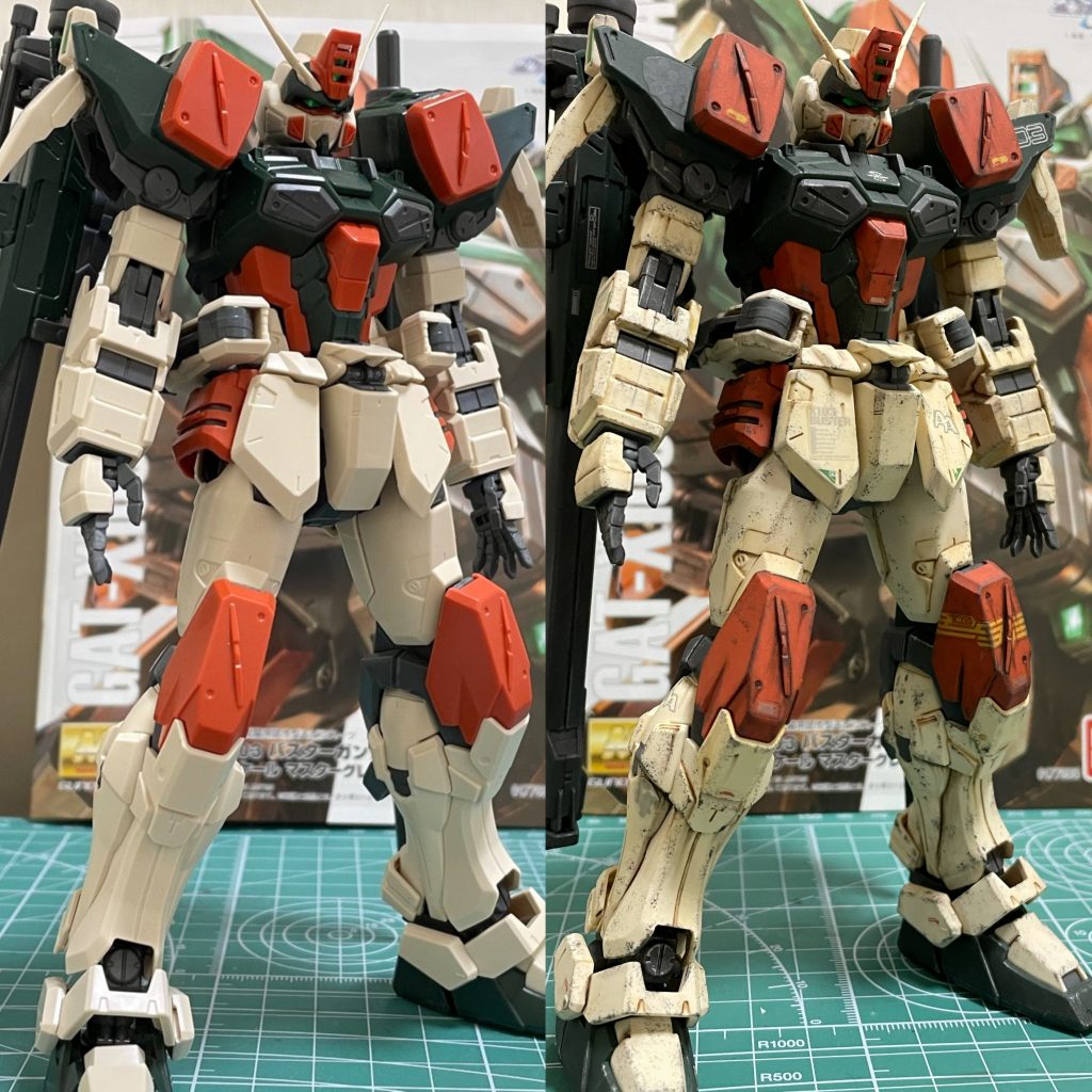 ウェザリング前と後です！ご覧いただきありがとうございました！