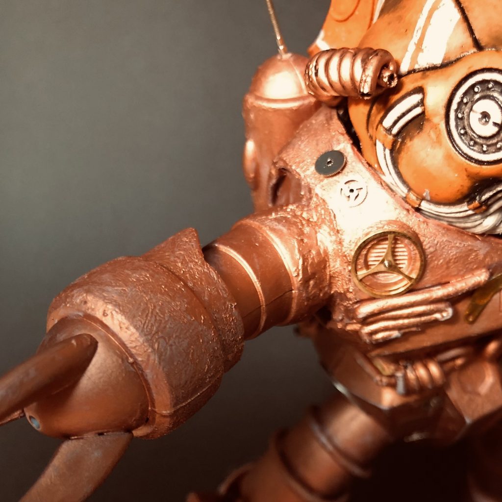 今回初めて鋳造表現にもチャレンジしたのですが、溶きパテの最適な粘度がよく分からず、これでよかったかよく分かりません😅製作レシピの概要はストーリーに上げましたので、よろしければご覧ください🙇‍♂️