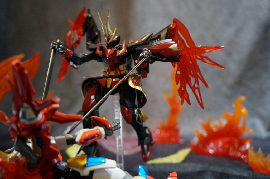 攻撃をかわし、優位に進めるダブルブレイズだったが、ダークネスブレイズの毒が回り、