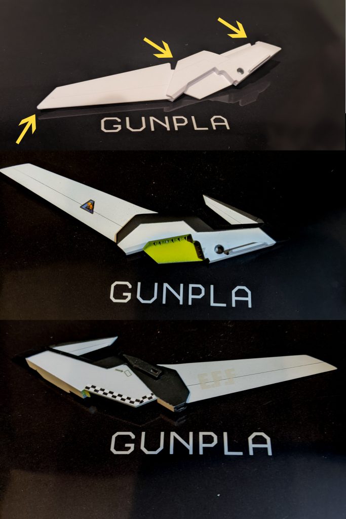 バインダーの翼は切り欠きが気になったので、形状を変更しました