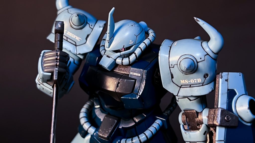 HGUC グフカスタムを筆塗り部分塗装–3枚目/制作者：@praZo001