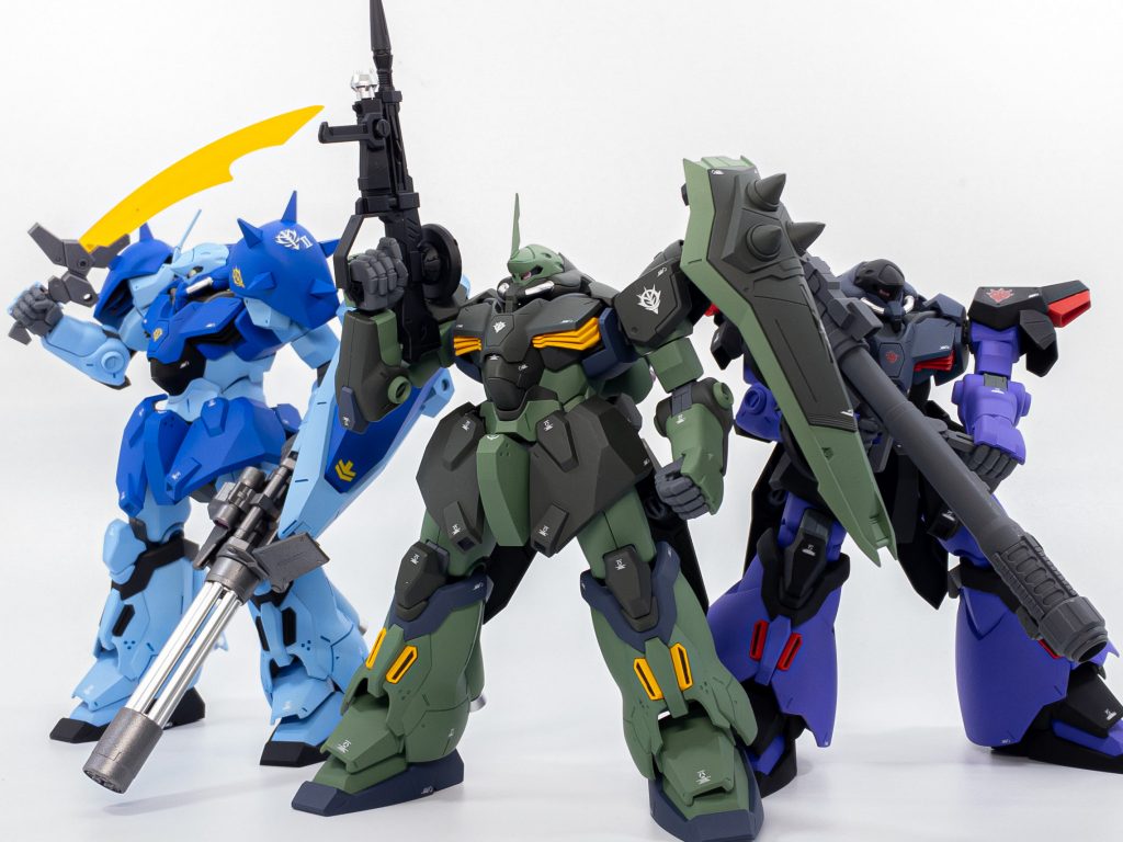 これでジオンモチーフのメッサーが3機揃いました！