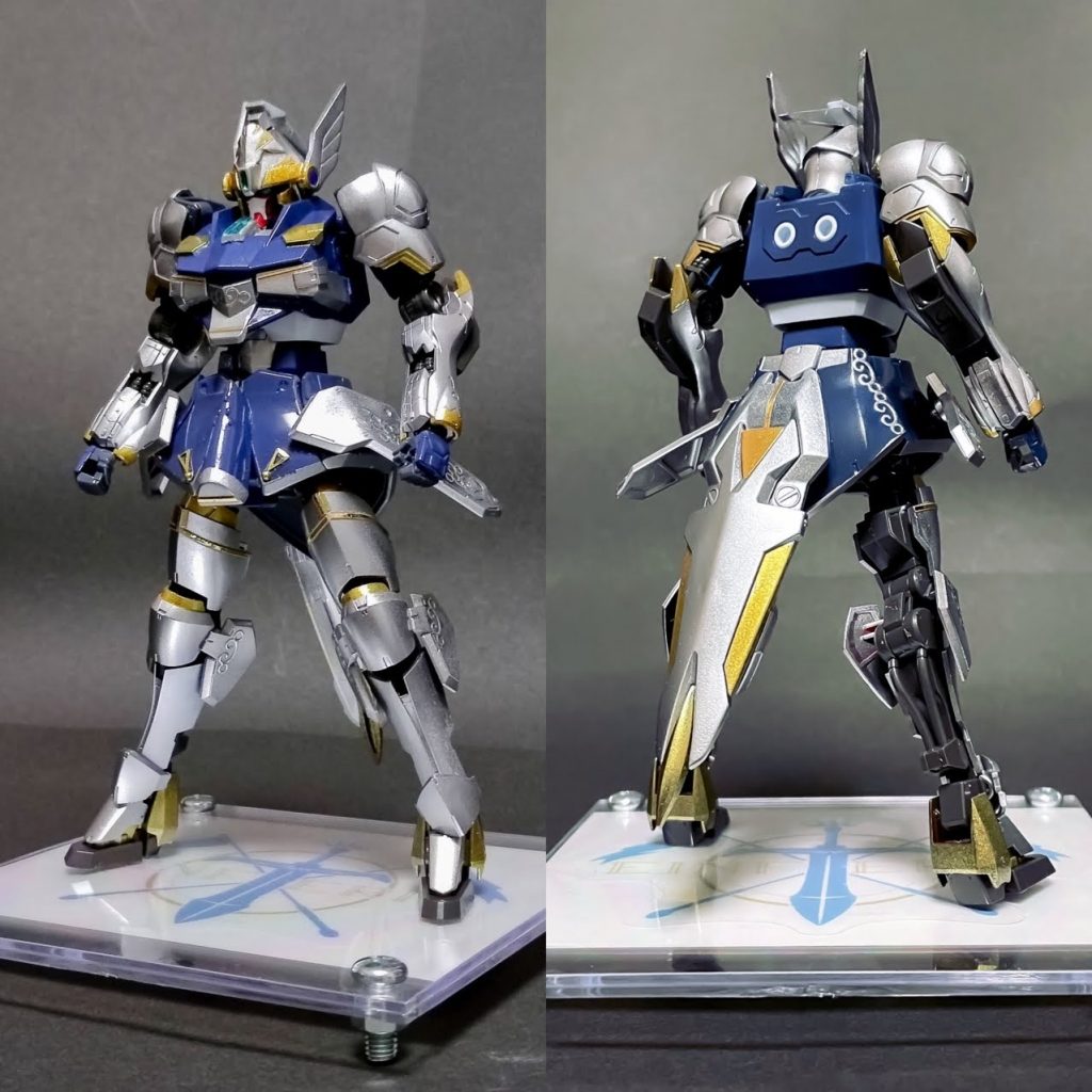 [ヴァルキュリアガンダム]ギャンスロットをベースに鉄血系MS、他SDガンダム等からパーツを拝借しています。