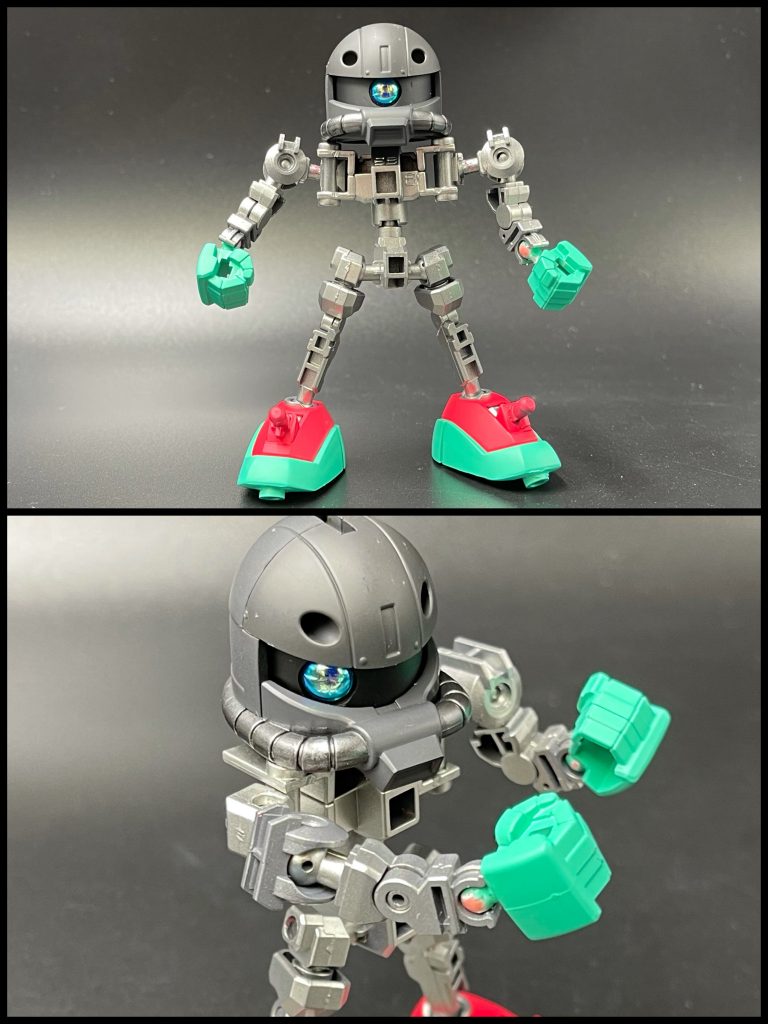 内部フレームは、クロスシルエットフレームをベースに、肩を引き出し式にしてポージングの幅をアップしています。