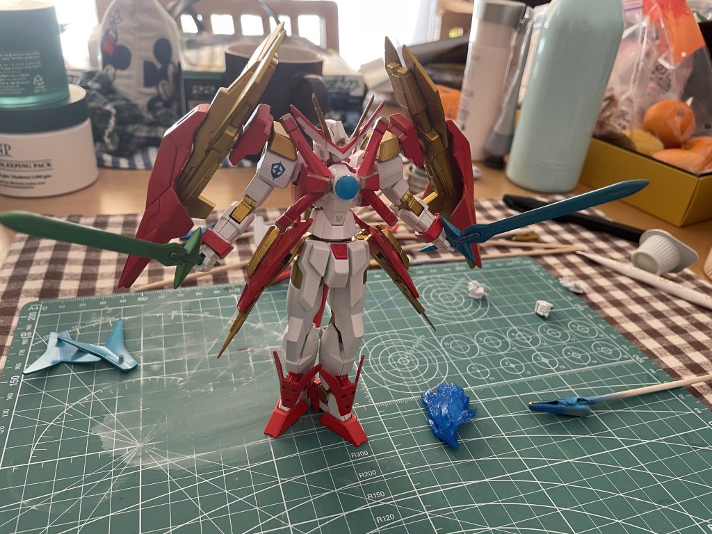 最後に羽根も塗装し、トップコートを塗ってミキシング完了しました!今回、時間かかりましたが、とてもミキシング楽しかったのでまた作りたいと思います!