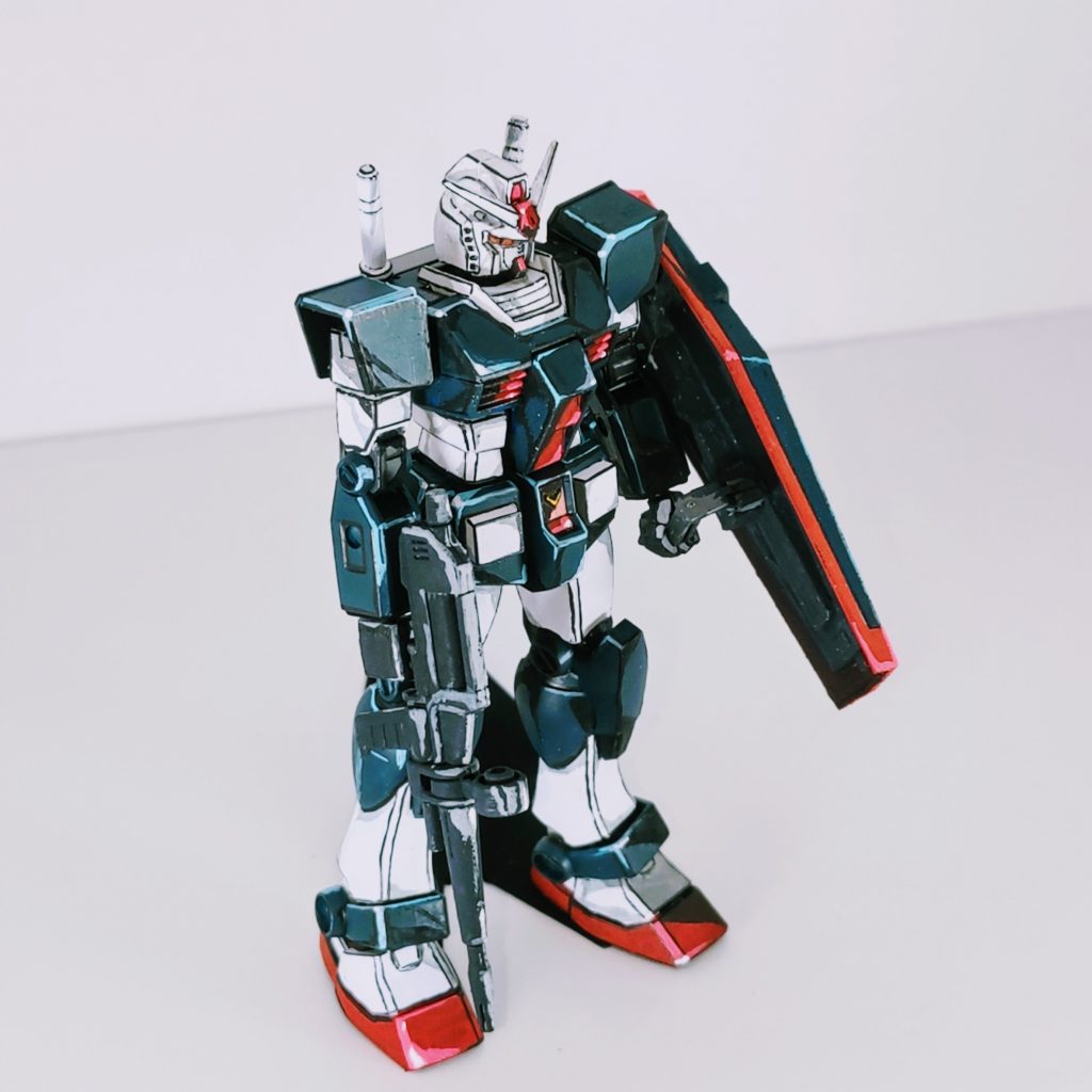 【イラスト風模型】1/144 EG ガンダムプロトタイプカラー–4枚目/制作者：tkt