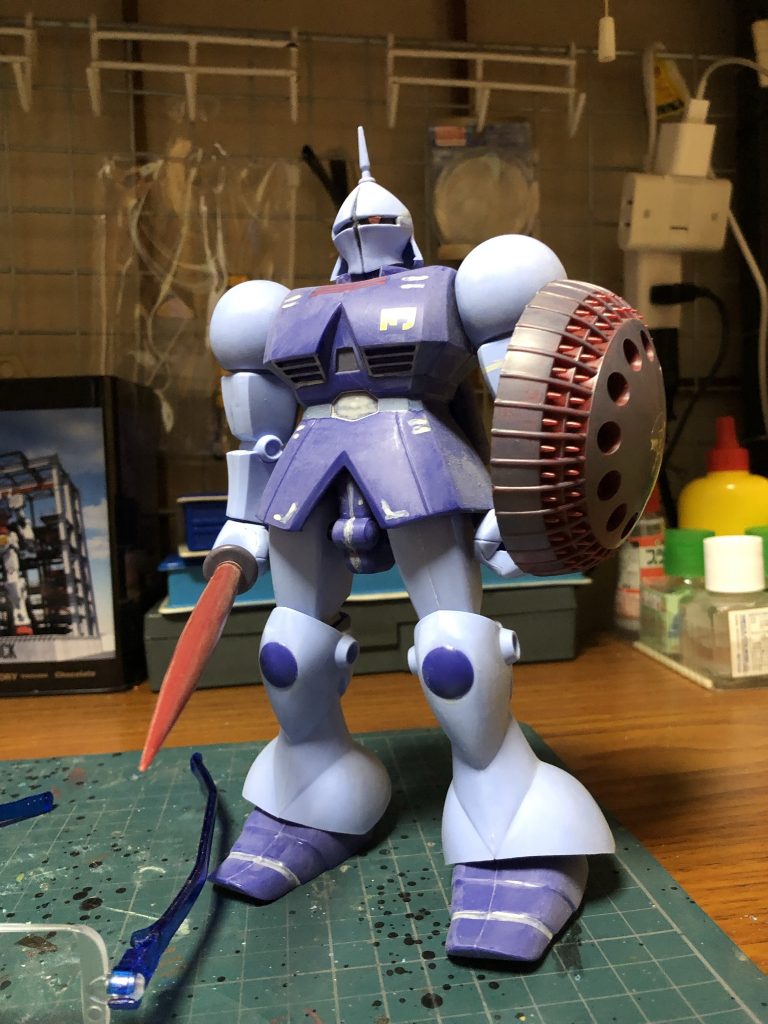 今回使った過去作の1/100ギャン(無塗装仕上げ)今回はコレを改修しました。