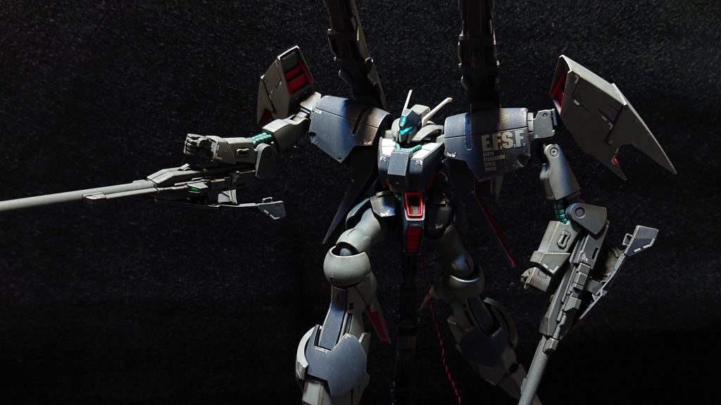 HG 1/144 バイアランカスタム2号機バンデシネ版&1号機(部分塗装、電飾、ウェザリング)–6枚目/制作者:Chohnan