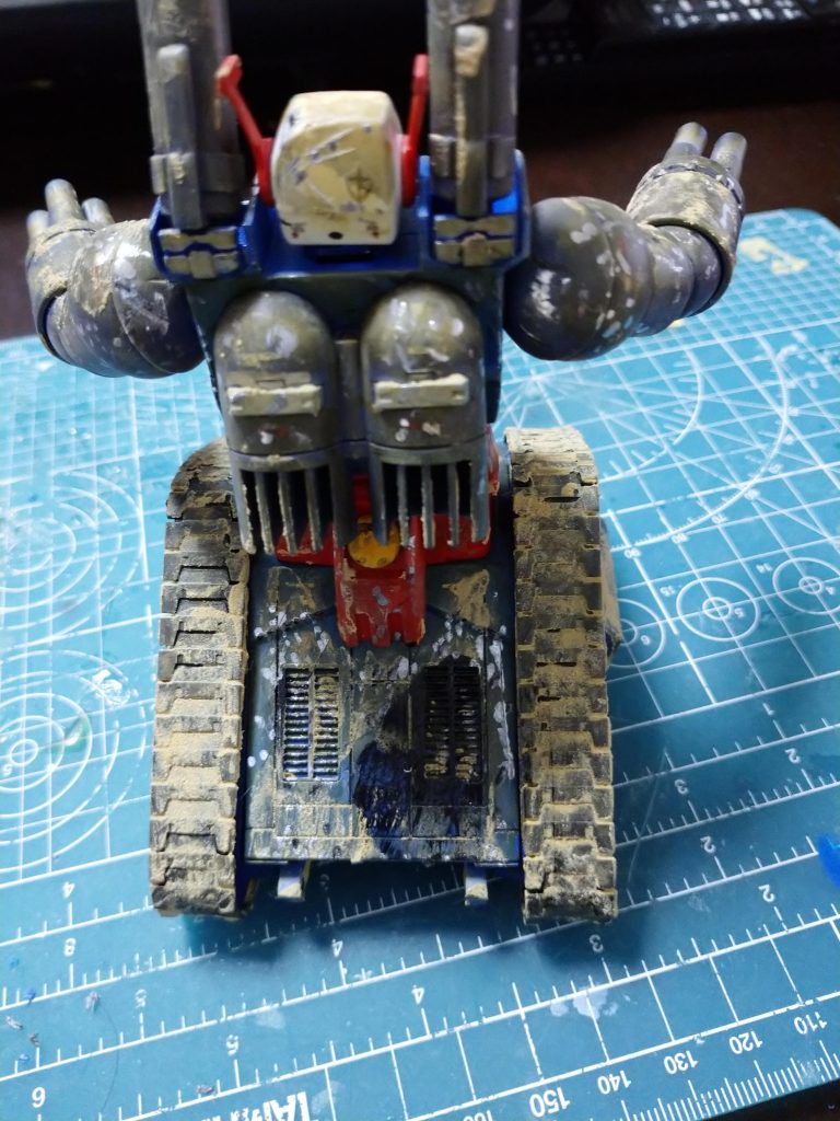 後ろから見た写真実験的な感じで、余計に汚してます