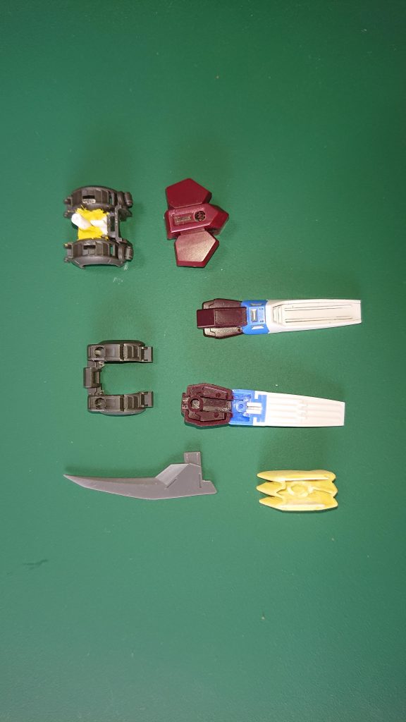 多分唯一いじった箇所腰とガンダムフレームの接続は後に見えなくなるので適当に!