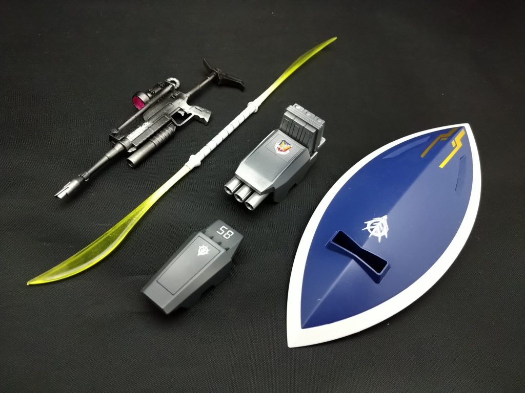 各種武器。キャノン用の武器は1.0のまんまで追加補助パーツが新たに付属。