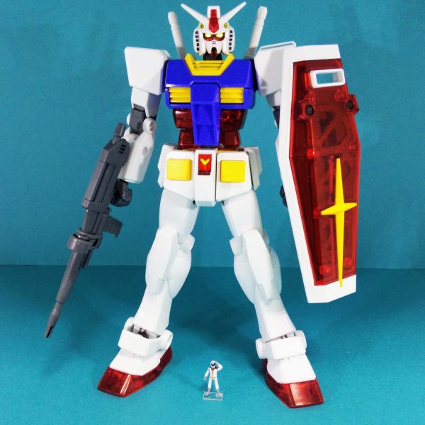 EGガンダムソリッドクリアリバース　ツインアイ発光Ver.1.5　関節小改修