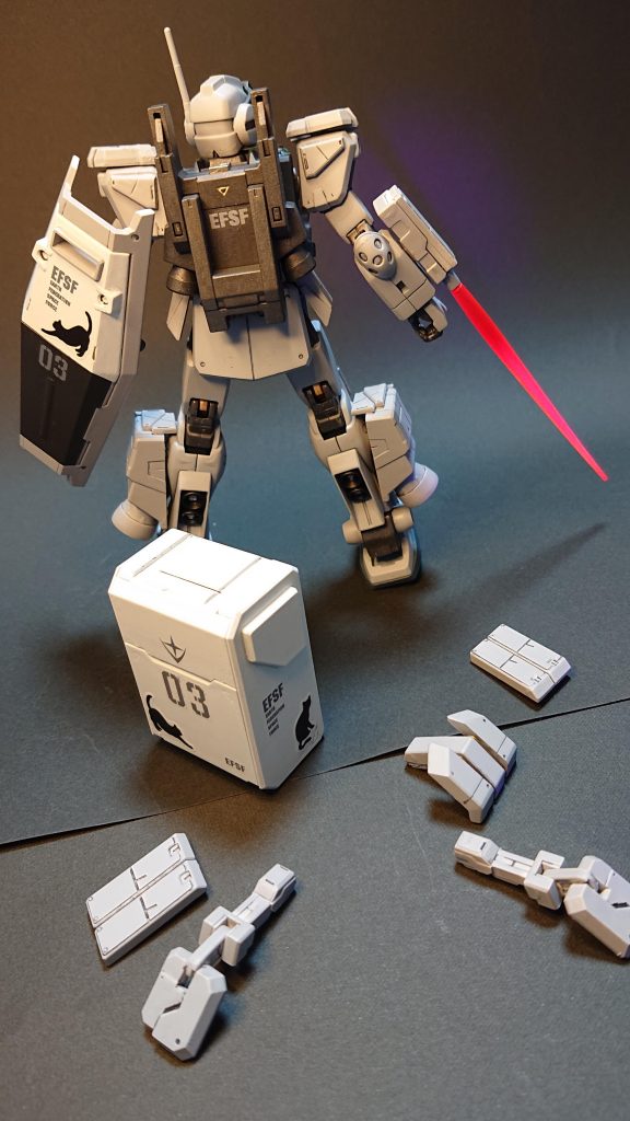 バックショットです。コンテナもおろして機動力を高めつつ、敵と応戦/戦線離脱をはかります💨