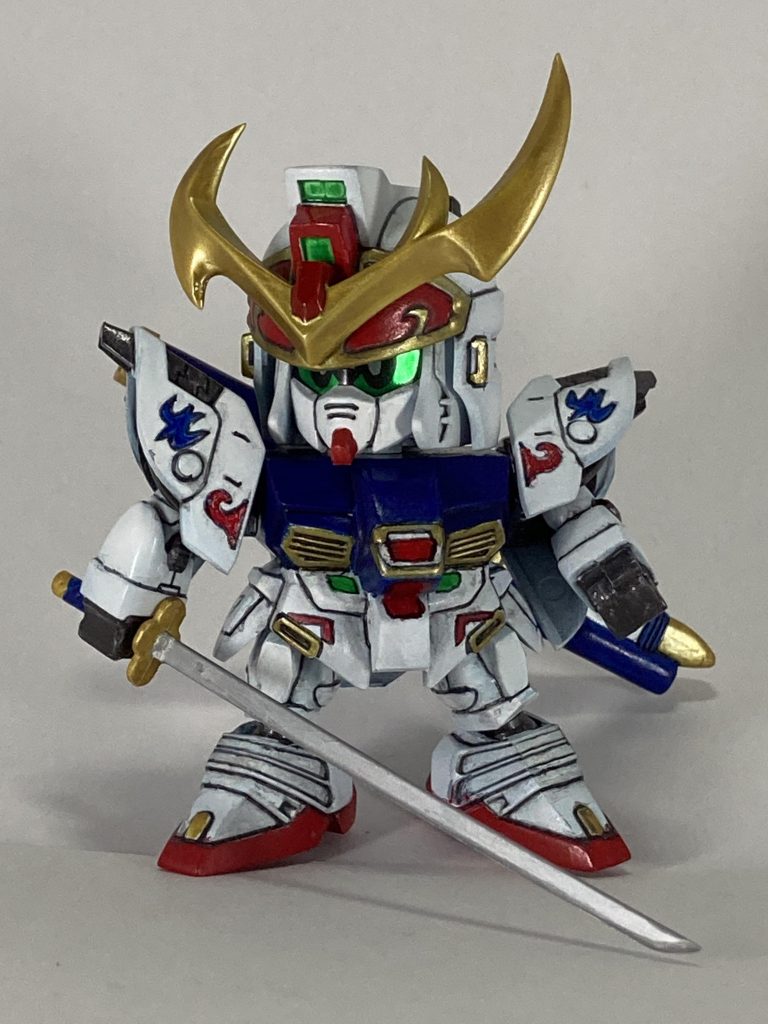 刀が邪射鳥(ジーバード)に収まっているのでなーがい♨️昔の武者頑駄無には珍しく、デフォで肘が回転します。