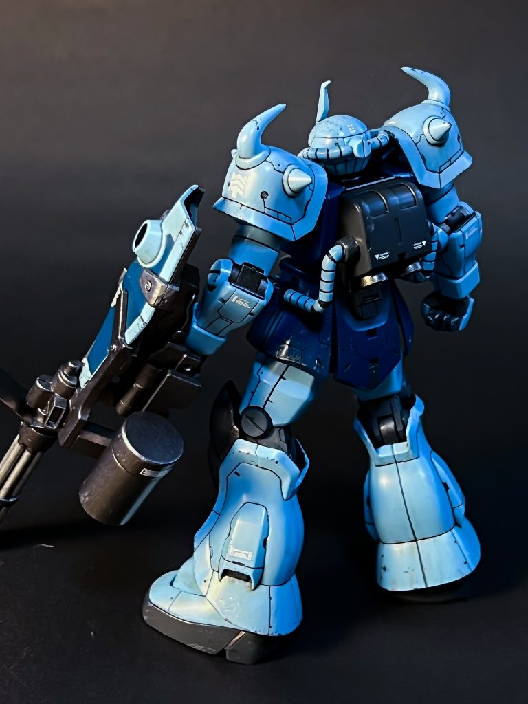 HGUC グフカスタムを筆塗り部分塗装–2枚目/制作者：@praZo001