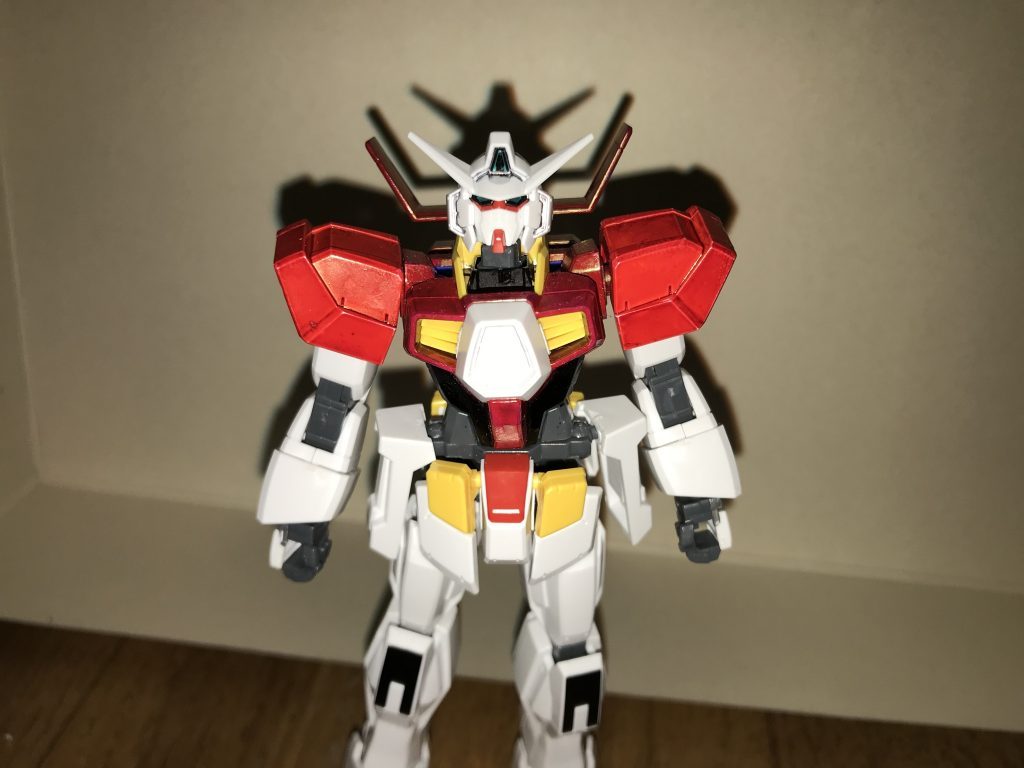 経歴ブルーコスモスの盟主であるムルタ・アズラエルが、フリット・アスノが保持していたガンダムAGE-1の設計データを盗み出し、それを基に製造している為、ガンダムAGE-1とは実質的な兄弟機でもある。ムルタ・アズラエルの指示で、地球連邦軍と共同開発された本機であったが、完成当日、ある人物によって本機は奪取されてしまう。その人物は、かつて連邦軍大佐・凄腕パイロットとして名を馳せていたが、とある作戦失敗の責任を地球連邦軍上層部に押し付けられ、冤罪で追放されてしまい、その復讐・報復として、本機を奪取したのだった。
