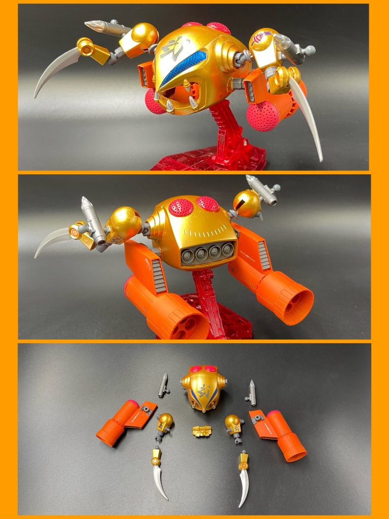 金剛ザクレロ聖衣 オブジェ形態ザクレロを模した(というかそのまま)のオブジェ形態ですこの状態でもサポートメカとして、ネガエドワードの戦いをサポートするぞ!額の「弐」の文字は、第二の聖衣という意味らしい。はて?第一はまだ見ていないが…