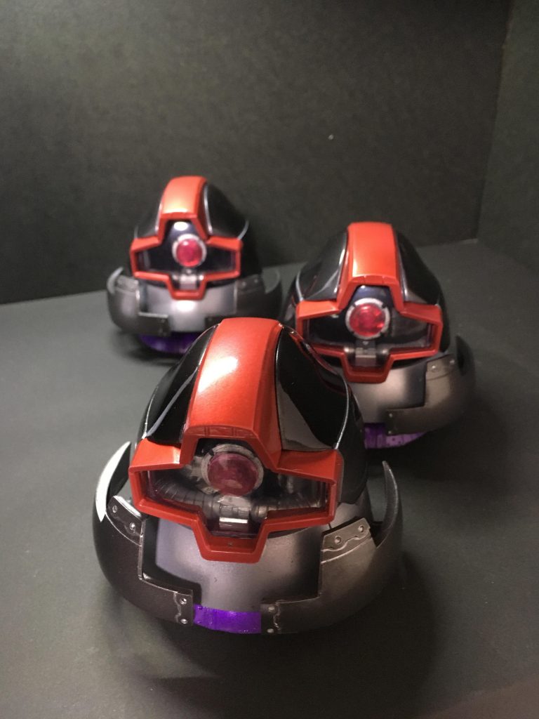 ジェットストリーム！！キャンディ🍭塗装でピカール！目ん玉もヒカール！ディテールもプラース！はい、くだらないですね。でも・・なんかドムヘッドって並ぶと可愛く感じるんですよね