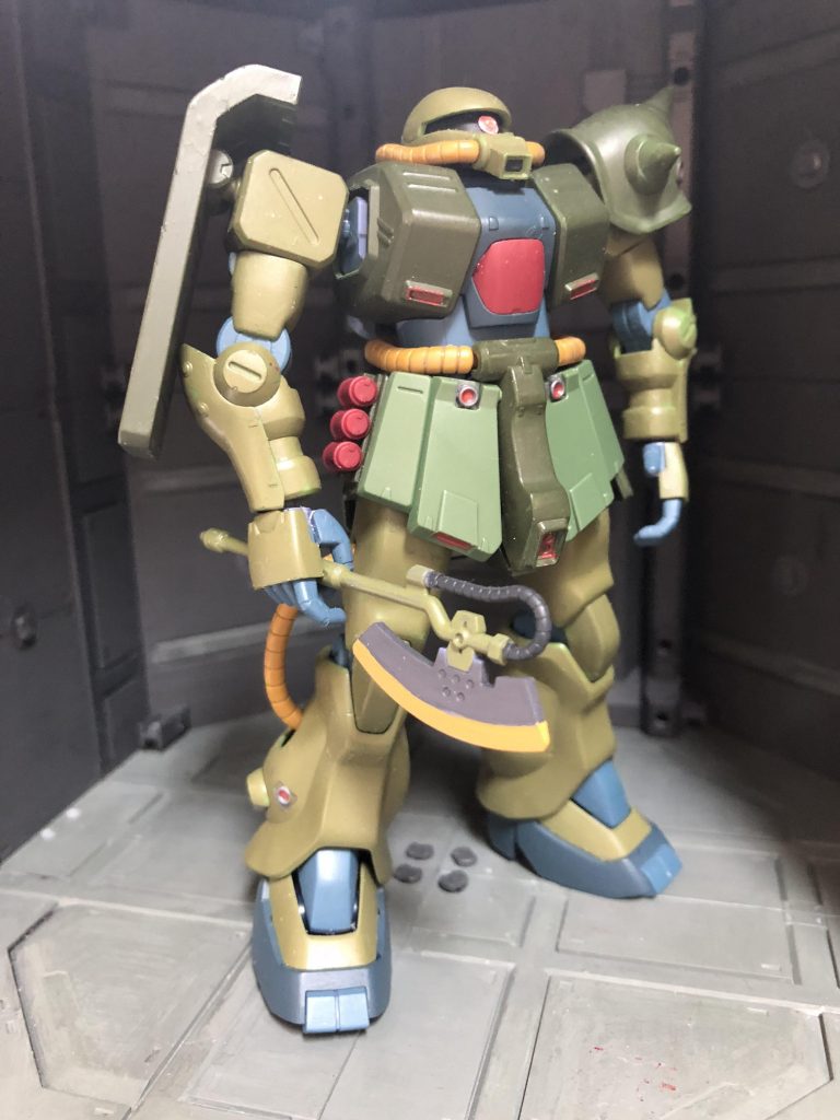 ウェザリング前です。筆塗りで全塗装。ファレホのパンツァーエースを中心に使いました。