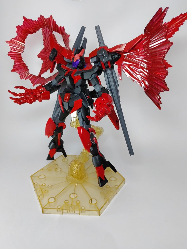 スカイドライブユニットそのまま取り付け光の翼エフェクトをクリアレッドで塗装しました