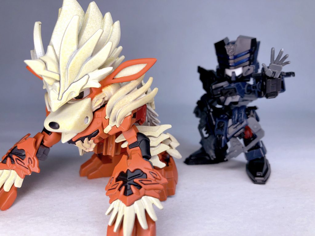 ここまでご覧いただきありがとうございます。MSの姿は孫権ガンダムアストレイから大きく変わってなくも見えますが色々と加えた工夫によりかなりバッチリな姿への変形を可能としました！