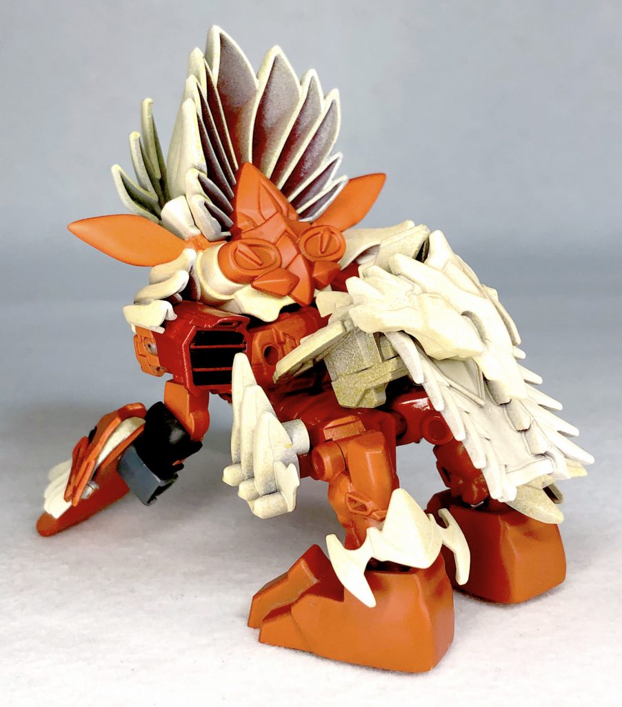 MA時バックショット大きなしっぽを表現するためリアアーマー→フロントアーマーとつながるよう接続部を作り腰部に配置！