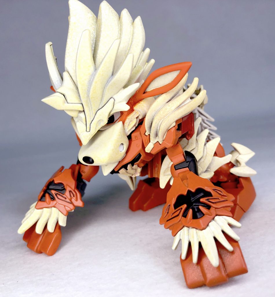 MS時顔部分にある接続穴を覆い接続するウインディの鼻先を追加！これにより一層犬らしいシルエットになりました