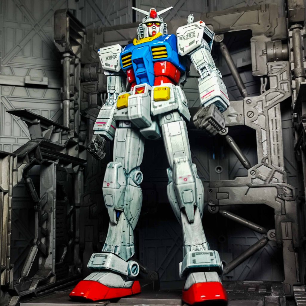 「1/144 G30thガンダム」に「RGのデカール」を貼った