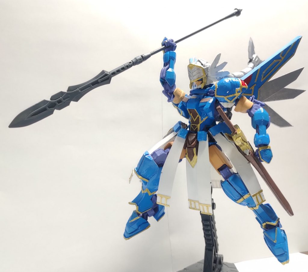 言わずと知れた、あの技です。R.O.Dシステム使用時は、飛躍的に瞬間速度が速くなりなる設定です。(トランザムシステムのようなものだと思ってください。)その速度で投げられる槍は、もはや「ダインスレイブ」と同等の威力となると考えております。ちなみに、私の脳内のパイロットであるアリア・エリオンさんは、近くにあるものをぶん投げてます。以降、この技をあらゆる機体で再現する研究が始まり、これが「ダインスレイブ」開発へとつながった......というのはどうでしょうか。