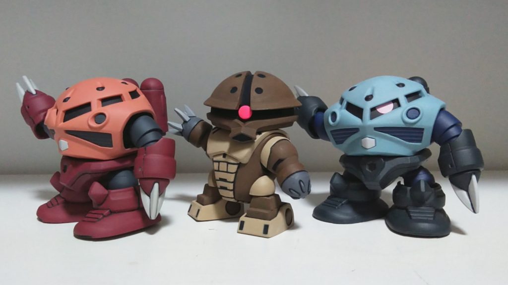 Gジェネズゴックと並べられるサイズのアッガイが欲しい!ってところから作り始めました。