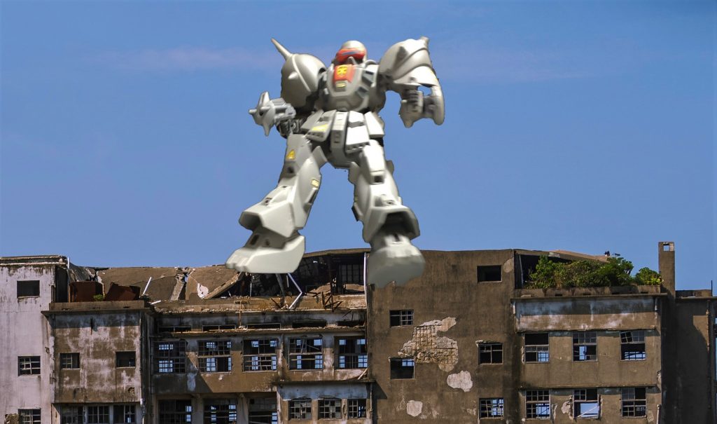 待避。スピード感を出す為に、ボヤけてますが、周囲が普通。