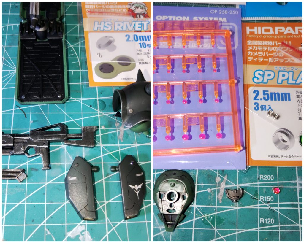 今回初の試み①メタルパーツを導入。リベットはもっと小さくても良かったかも。