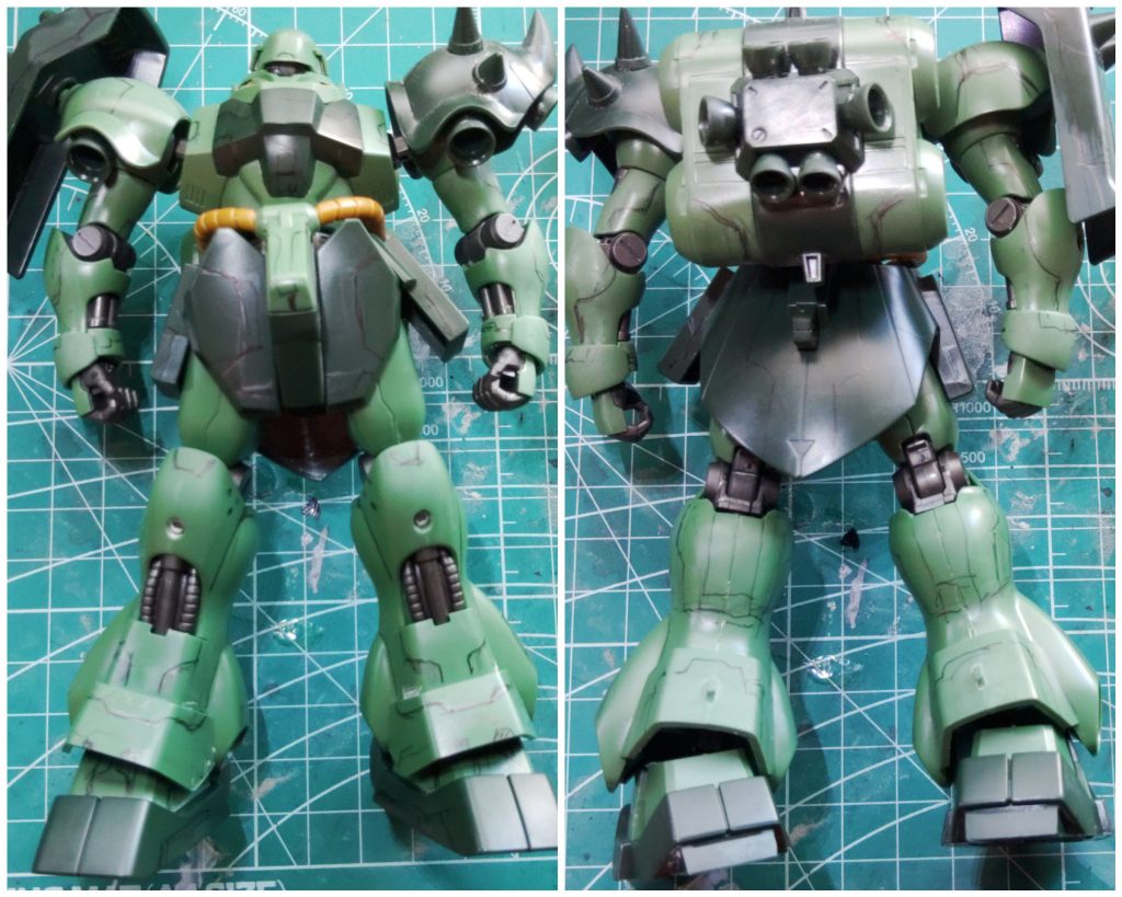 ここからは制作工程など。スジボリのパターンを模索中。