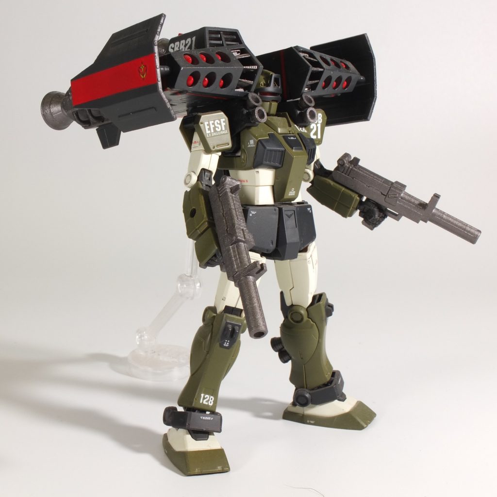 フェローブースターは再販を待とうと思っていたのですが、2021年プレバンガンプラ総選挙の100位までに入ってなかったので、ああ、こりゃ無理だなと思って、自作することに。3Dプリンタ始めたばっかりだったので、モデリングは荒いし、出力もガタガタ。勢いだけで作りました。まぁでも、3Dプリンタでの初めての大物だったし、出来た時は嬉しかったです