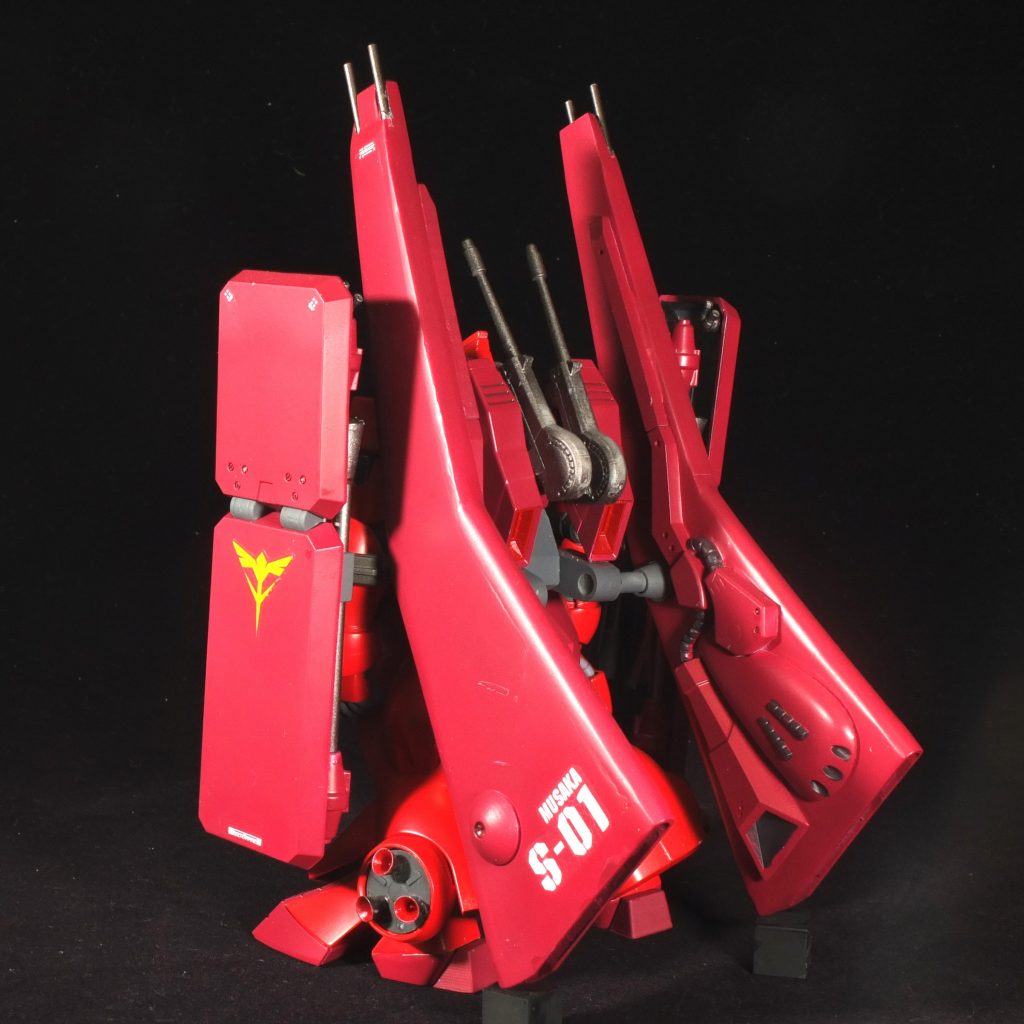 3Dプリンタで作ったのは、グライバインダーx2、ビームピストルx2、ギラ・ドーガのビームライフル、シュツルムファウストx8(><)、スモークディスチャージャーx4、足バーニア、グライバインダー接続パーツです